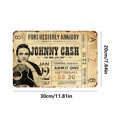 thumbnail image 4 of Metal Johnny Cash Tin Sign Rectangular Pintura Hierro Barra Del La Hogar30x20cm, 4 of 9