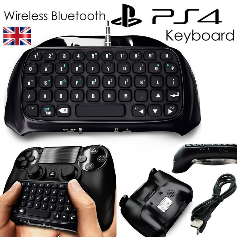 krystal fordrejer bevægelse Bluetooth Wireless Keyboard Chatpad Controller GamePad For Playstation 4  PS4 UK - Walmart.com