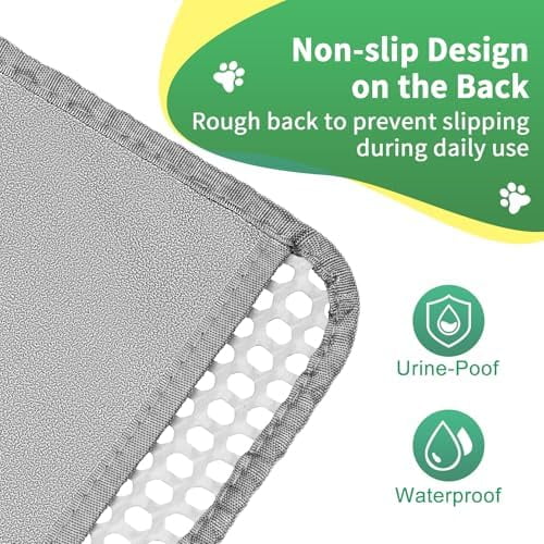 35''X 25'' Large Litter Mat, 2 Layer Cat Litter Mat Litter Trapping Mat,Litter Box Mats for Floor, Cats Litterbox Catcher Rug for Kitty Pet, Waterproof Urine Proof,Non-Slip