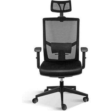 YSSOA Ergonomic Mesh Office Chair, High Back Desk Chair - Adjustable Headrest, Lumbar Support and PU Wheels