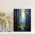 thumbnail image 2 of Misty Forest Creek Oil Painting Canvas Wall Art for Living Room Bedroom Office Den Cabin Retreat, 2 of 8