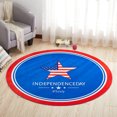 thumbnail image 1 of Volkmi European Computer Swivel Chair Pad Round 3D Personalized Carpet Floor Mat 80cm_American Five Star, 1 of 7