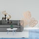 thumbnail image 2 of Estatua de escultura de ciervo,Escultura de ciervo para sala de estar con luz de resina.,Placa de pared con hojas de palma,Decoración de pared de madera con hojas de palma,Adorno de madera con, 2 of 8