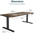 Vari 72” x 30" VariDesk Electric Height Adjustable Standing Desk Computer Table, Reclaimed Wood