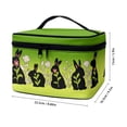 thumbnail image 6 of HELLHERO Large Capacity Portable Make Up Toiletry Organizer Handy Polyester Storage Pockets Makeup Case Rabbit Meadow Bag, 6 of 6