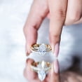 thumbnail image 6 of Rosec Jewels Lab Grown IGI Certified 3 Carat Pear Shape Diamond Ring with Band - E-VS1 Grade, 10K Yellow Gold, US 10.00, 6 of 9