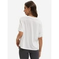 thumbnail image 5 of Summer Tops Womens Solid T Shirts for Women Loose Shirts Basic Tee, 5 of 6