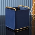 thumbnail image 4 of LADIGASU Penholder Leather Square Pen,Desktop Stationery Storage Box,Office Accessories Storage Box,Home Large-Capacity Pen, 4 of 8
