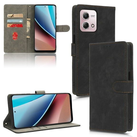 Allytech Cell Phone Wallet Case for Moto G Stylus 5G 2023, RFID Blocking Card Holder PU Leather Shockproof Wrist Strap Magnetic Flip Phone Cover for Motorola Moto G Stylus 5G 2023 (6.6 inch), Black