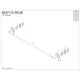 thumbnail image 3 of Kingston Brass BA2711PB Milano 24-Inch Single Towel Bar in Polished Brass, 3 of 5