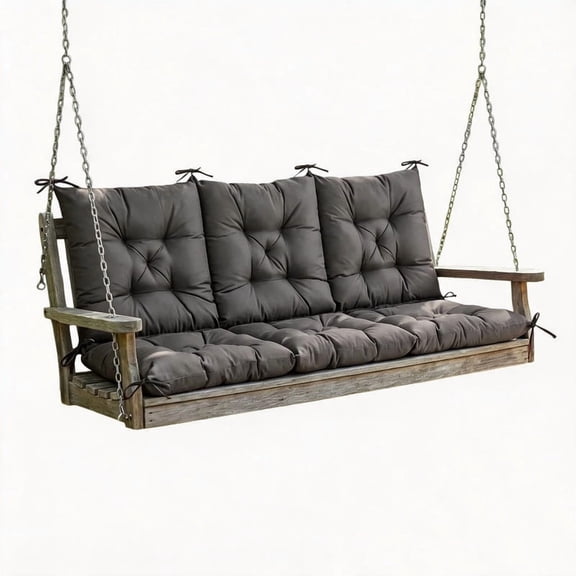 60x40 Inch Swing Cushion, Patio Furniture Cushions, Waterproof Porch Swing Bench Cushion, 4" Thick, 3-Seater Replacement for Outdoor Patio Furniture. (Swing not included)