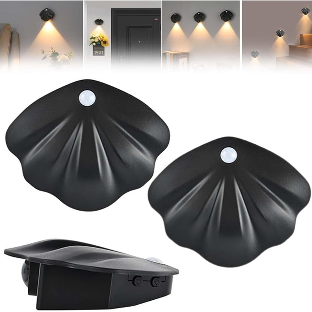 Tingzi Door Lock Light, Portable Keyhole Wireless Motion Detector Front Door Lock Light, Shell Shaped Smart Led Human Body Induction Light Above Door Key Lock, Doorhandle Key Light Motion Sensor