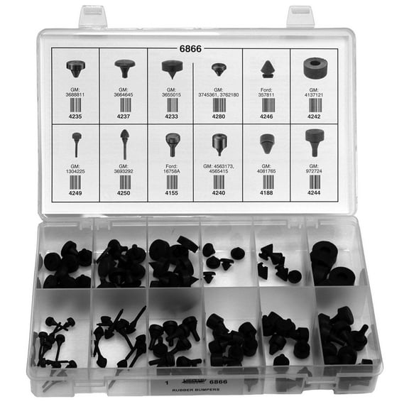 Auveco # 6866 Rubber Bumpers Quik-Select Kit. Assortment. Qty 1.