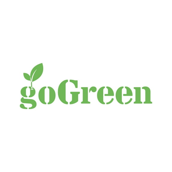 Go Green Sticker Decal Die Cut - Self Adhesive Vinyl - Weatherproof - Made in USA - Many Color and Sizes - go green environmental