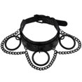 thumbnail image 3 of Gargantilla gótica punk negra, collar de cadena gótica, gargantillas de cuero de moda oscura, collar de rock Harajuku, accesorios de festival grunge de brujas, 3 of 5