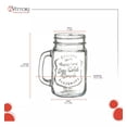 thumbnail image 5 of Juego de 6 Tarros Frascos estilo Mason Jar Vintage Vidrio Labrado 480 Ml Color Transparente Sin tapa para Bebidas y Jugos, 5 of 5