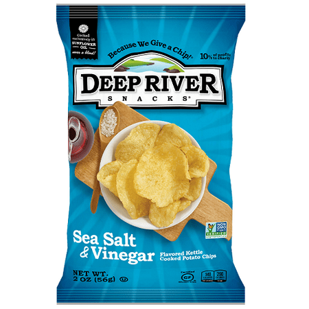 Sea Salt & Vinegar Kettle Chips, 2oz, 24 Ct