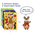thumbnail image 2 of Wrapables Make Your Own Christmas Stickers, DIY Make a Face Sticker Sheets, Holiday Crafts and Activities, Party Favors (24 Sheets), Christmas, 2 of 4