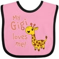 thumbnail image 3 of Inktastic My Gigi Loves Me Cute Giraffe Boys or Girls Baby Bib, 3 of 4