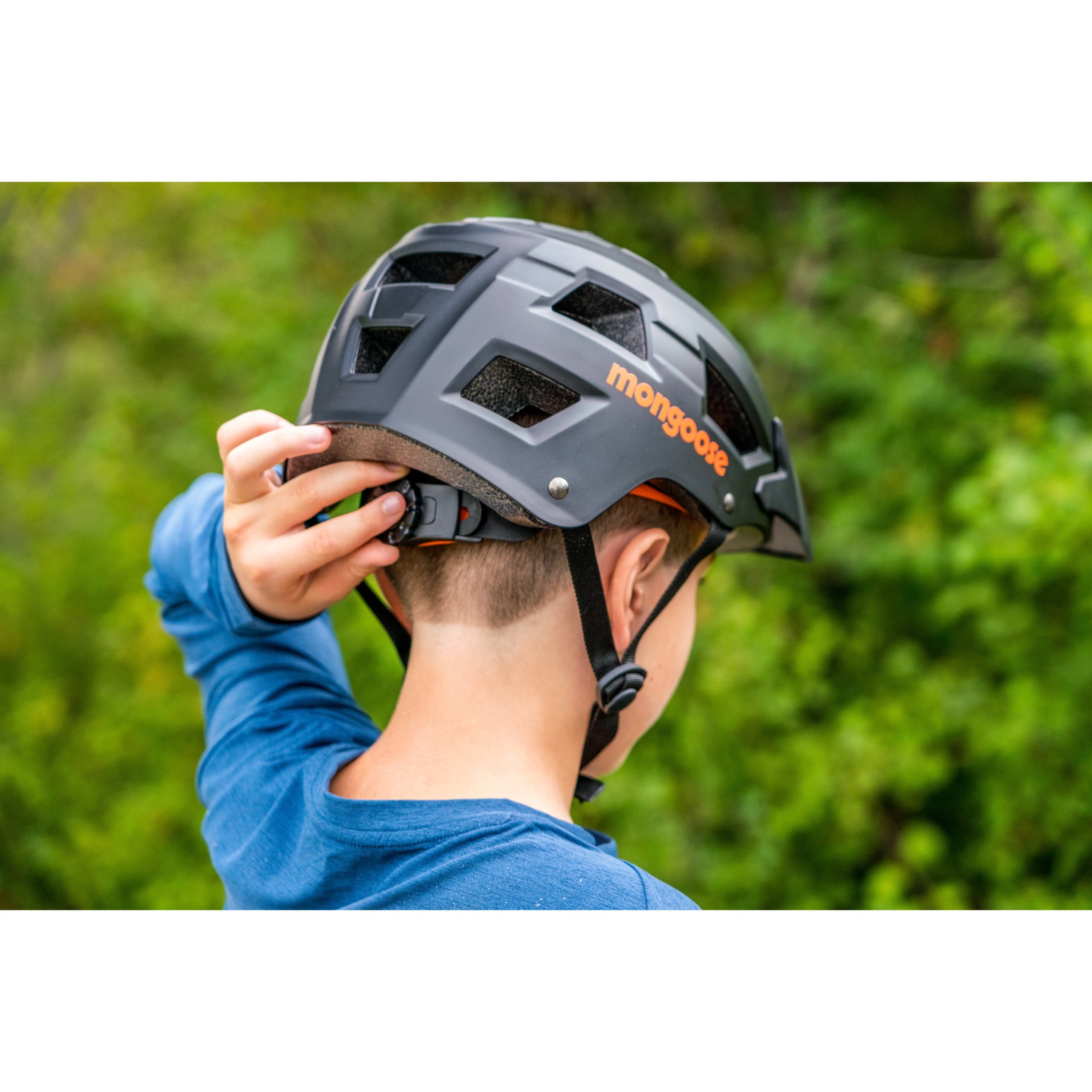 Mongoose Capture Mountain Bike Helmet with Camera Mount, Ages 8+, Black