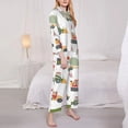 thumbnail image 3 of Fotbe Excavator Conjunto de Pijama de Manga Larga para Mujer con Estampado, Ropa de Dormir de 2 Piezas, Conjunto de Casa Suave y Cómodo con Bolsillos-XX-Large, 3 of 7
