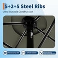 thumbnail image 4 of EastVita 15FT Patio Umbrella with Base Double-Sided Rectangular Outdoor Umbrella Ideal for Backyard Garden Deck Swimming Pool Gray, 4 of 5