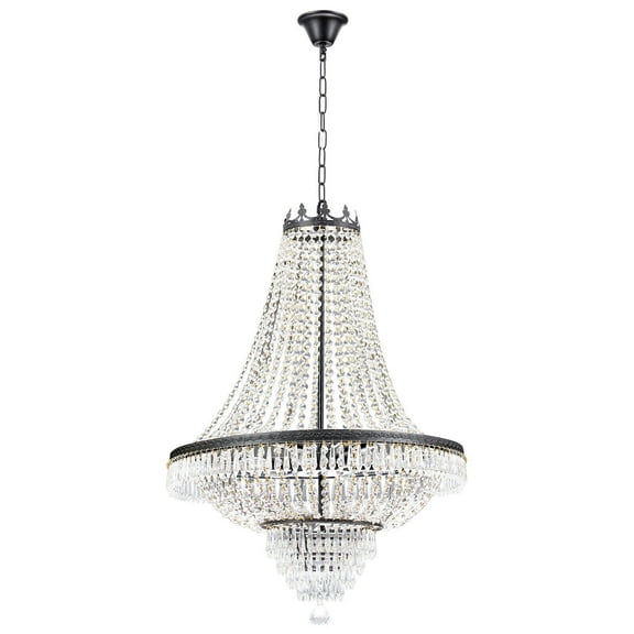 French Empire Crystal Chandelier Luxury Ceiling Light|Vintage Pendant Lamp E12