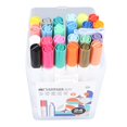 thumbnail image 2 of Rotuladores de pintura acrílica de 24 colores, rotuladores de pintura impermeables de secado rápido para estudiantes para lienzo y rocas de madera, 2 of 5