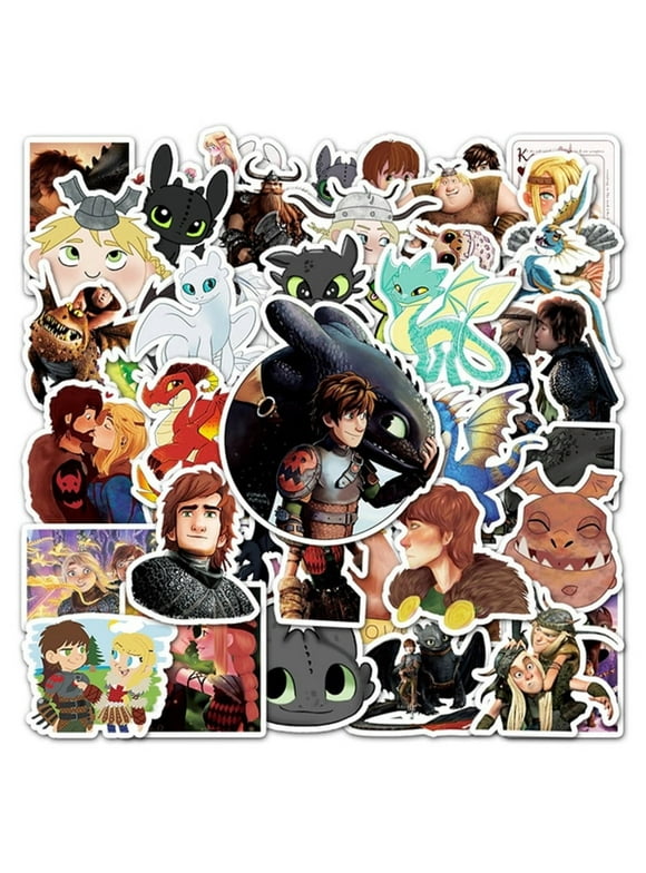How To Train Your Dragon Themed Set of 50 Assorted Stickers Decal Set