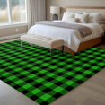 thumbnail image 5 of Area Rug 60×96in, St. Patrick's Day Green and Black Plaid Floor Carpet Living Room Rug, Buffalo Checker Non-Slip Welcome Mat Indoor Rugs for Bedroom Dining Room, 5 of 9