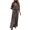 Brown, variant on Trending Saving Back to School Fall Sets Women 2 Piece Outfits Petite Women Casual Solid Long Sleeve Turn down Collar Blouse + Long Pants 2 Piece Set