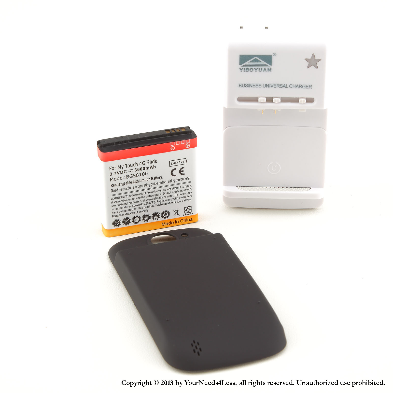 YN4L® 3600mAh Extended Battery for HTC Mytouch Slide 4G T-mobile with Black  Extended Back Cover + Wall Dock Charger Bundle - Walmart.com