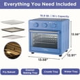thumbnail image 5 of Magnavox 16.9 Qt./16L Air Fryer Oven with Steam Infusion, Countertop Convection Toaster Oven with Viewing Window, Blue, 5 of 13
