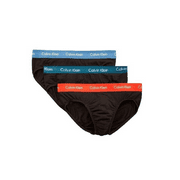 Calvin Klein Men's NU2661064 Cotton Stretch 3-Pack Hip Brief Black Size L