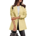 thumbnail image 4 of Ozmmyan Fashion Women Casual Pockets Long Sleeve Casual Solid Coat Cardigan Blouse, 4 of 8