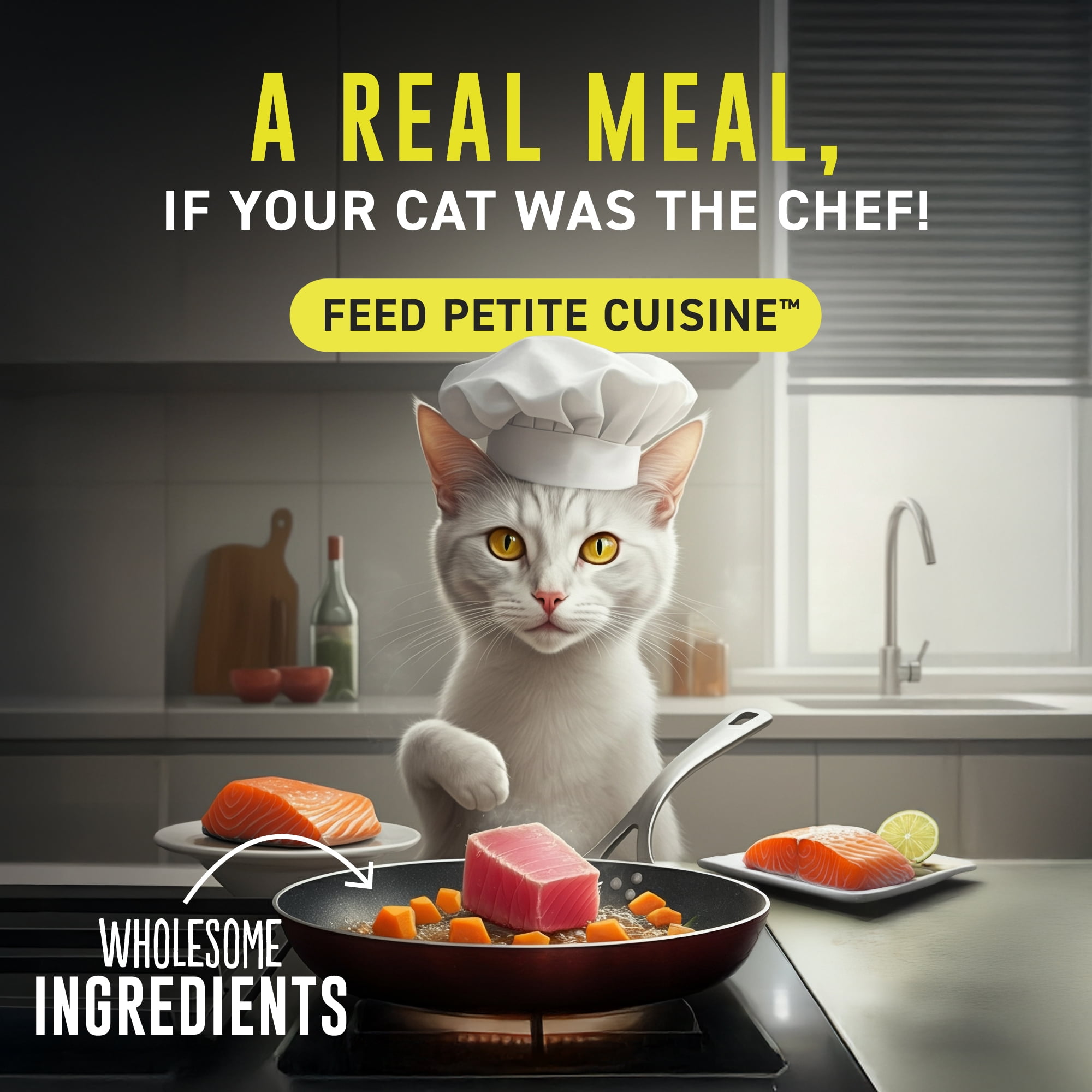 Petite Cuisine Lickables Wet Cat Treats, Tuna in Creamy Gravy, 2 oz. Pouch (12 Count)