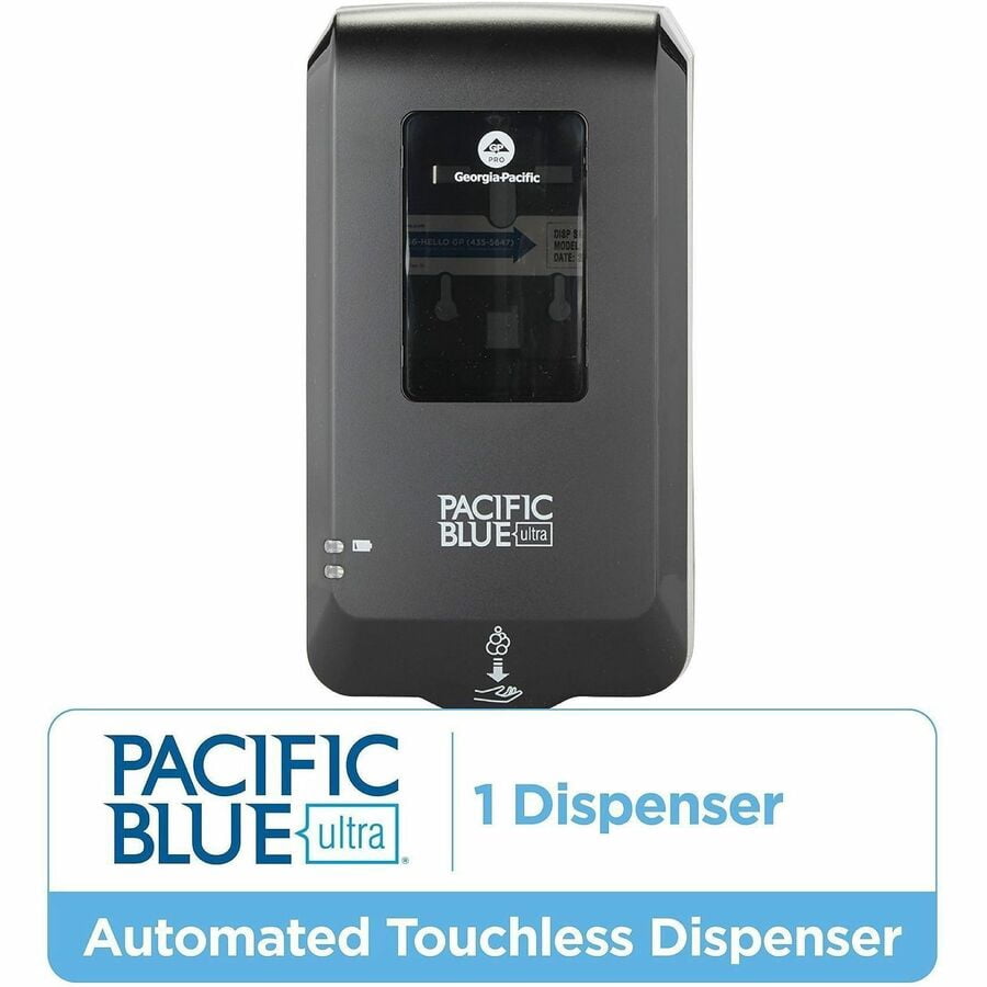 Pacific Blue Ultra Automated Touchless Soap & Sanitizer Dispenser by GP Pro - Automatic - Touch-free, Durable, Hygienic, Site Window - Black - 1Carton