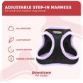 thumbnail image 3 of GFDYREE Step in Dog Harness for Small Dogs No Pull, Large, Black w/Purple Trim - Adjustable Harness with Padded Mesh Fabric and Reflective Trim - Buckle Strap Harness for Dogs, 3 of 7