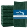 thumbnail image 4 of Dan River Washcloth for Face 12 pack Soft Absorbent and Quick Drying Durable Cotton Face Towel - Hunter Green, 4 of 8