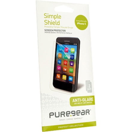 2X PUREGEAR SCREEN PROTECTOR SIMPLE SHIELD SCRATCH SAVER FOR APPLE iPHONE 5/5s/5c/SE 2016