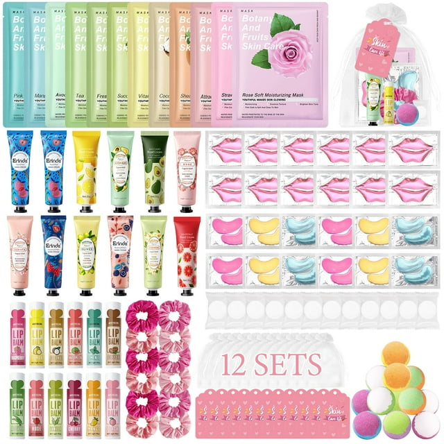 Suministros para fiestas de spa Erinde, 120 unidades para niñas con mascarillas faciales