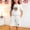 White, variant on Amidoa Girls 2 Piece Outfits Summer Clothes Short Sleeve Cotton Floral Print T-Shirt and Shorts Casual Kids Clothing Sets Red Size 5T