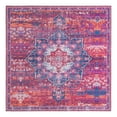 thumbnail image 3 of Unique Loom Renaissance Collection Area Rug - Roma (7' 10" Square Multi Fuchsia/Blue), 3 of 7