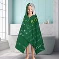 thumbnail image 6 of Math Equations Science Terms Green Pattern Hooded Bath Towel，60"x35" for Ages 3 To 12 Kids, Quick Dry Lightweight Soft Microfiber Hood Beach Towel Cover Up for Kids, 6 of 7