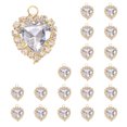 thumbnail image 1 of Uxcell 20 Pcs Rhinestone Heart Charm Crystal Heart Rhinestones Pendants Flat Back Craft Supplies for Jewelry Making Bracelet Necklace Earring Pendant DIY Accessories, Transparente, 1 of 7