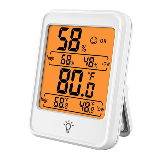 Higrómetro Digital termómetro de temperatura interior y medidor de humedad Monitor con gran pantalla Tomshoo Higrómetro