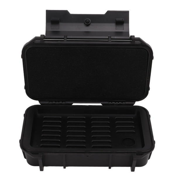ABS Plastic Storage Toolbox, Shockproof Impact Resistant Waterproof Hard  Carry Case With Sponge For Outdoor Double Waterproof Box, Black 