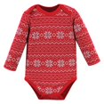 thumbnail image 4 of Hudson Baby Cotton Long-Sleeve Bodysuits, Santa Reindeer, 18-24 Months, 4 of 5