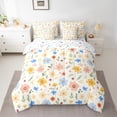 thumbnail image 2 of Homewish Blossoms Flower Floral Bedding Comforter Set 7pcs, Cute Plant Botanical King Bedding Sets, Vintage French Fashion Reversible Bed Sheets, Ultra Soft Bedroom Decor, 2 of 7