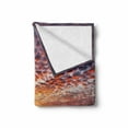 thumbnail image 2 of Landscape Soft Flannel Fleece Blanket, Photo of Sunrise with Cloudy Sky at Seashore Dramatic Dawn Island Forest, Cozy Plush for Indoor and Outdoor Use, 70" x 90", Orange Mauve Blue, by Ambesonne, 2 of 6